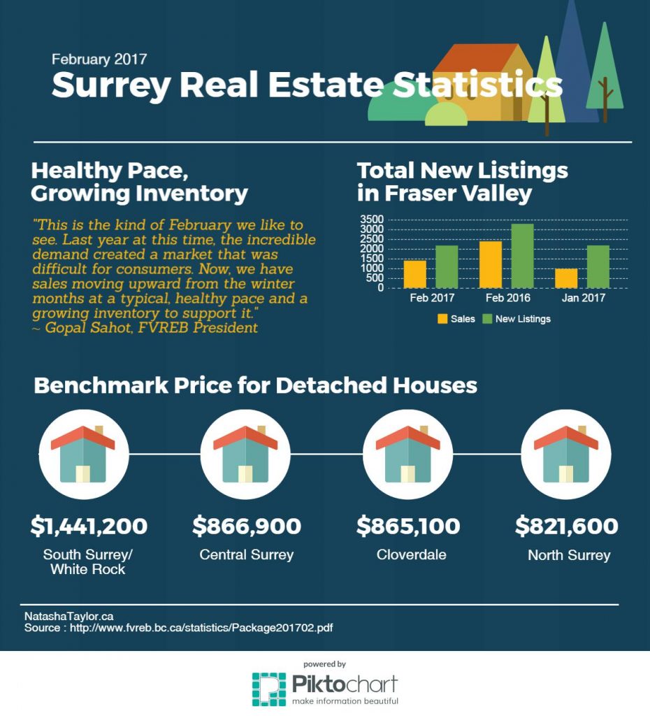 Surrey BC Real Estate Statistics February 2017 Natasha Taylor
